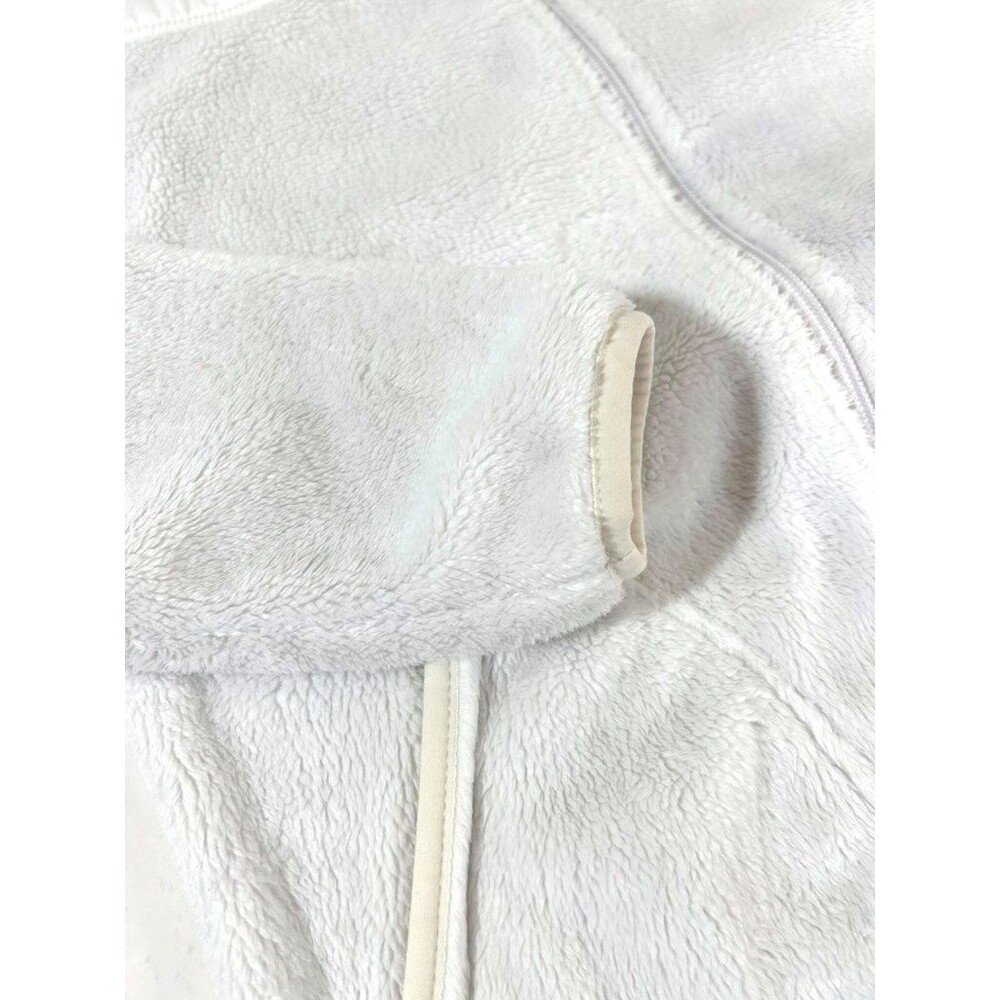 The North Face Women’s Osito Fleece full Zip Up Hoodie Sweatshirt Size L white - Picture 11 of 12